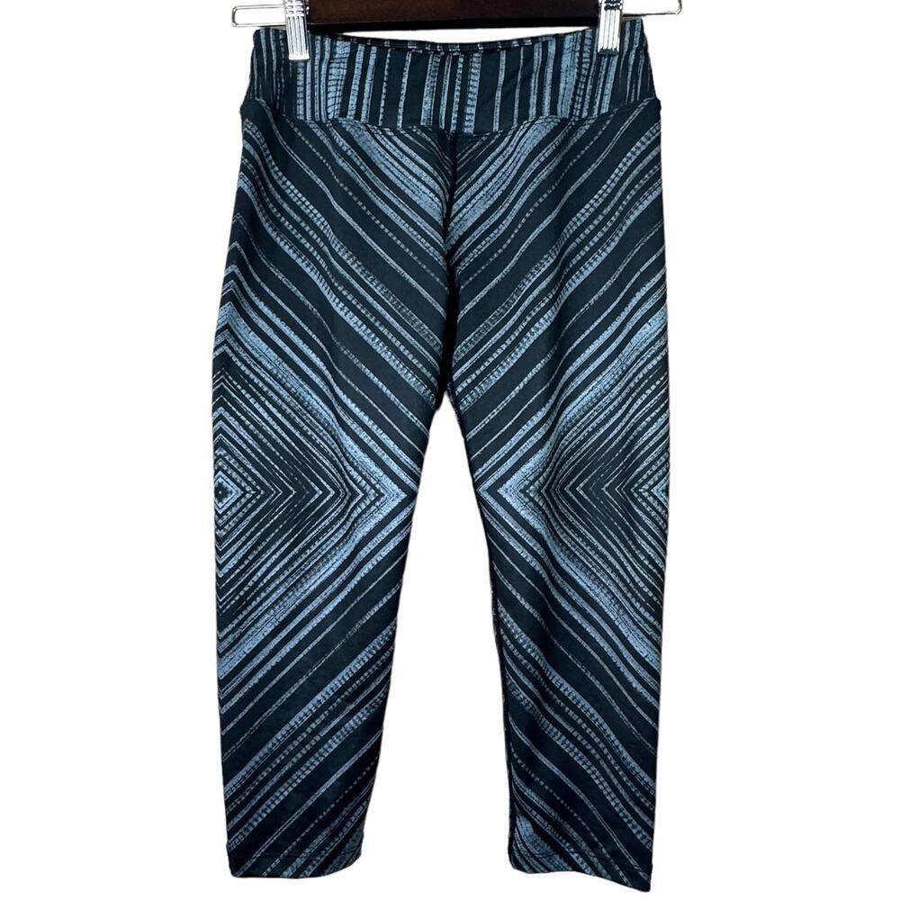 Prana Capri Leggings Black Gray Womens Small Outdoors Performance Hiking Running